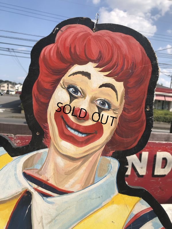 画像2: Vintage McDonald U.S.A Ronald McDonald Wooden Sign Very HARD TO FIND!!!!! (B477)