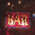 70s Vintage Light Up BAR Stain Glass style Sing (B479)