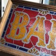 画像5: 70s Vintage Light Up BAR Stain Glass style Sing (B479)