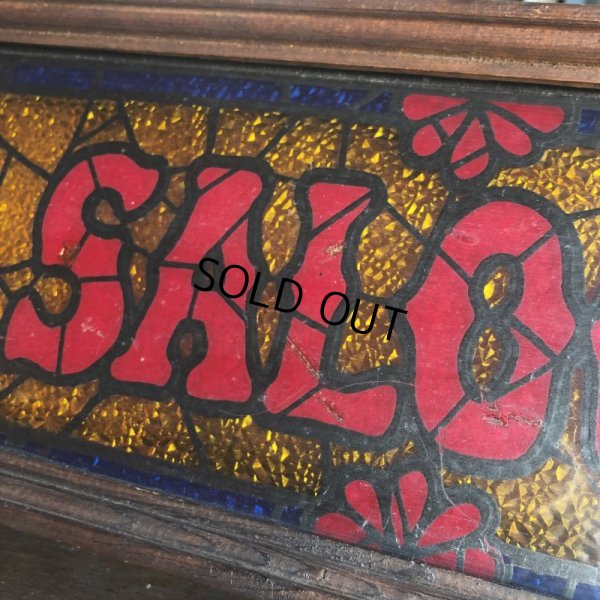 画像7: 70s Vintage Light Up SALOON Stain Glass style Sing (B478)