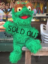 70s Vintage Knickerbocker Sesame Street Oscar Plush Doll 40cm (B484)