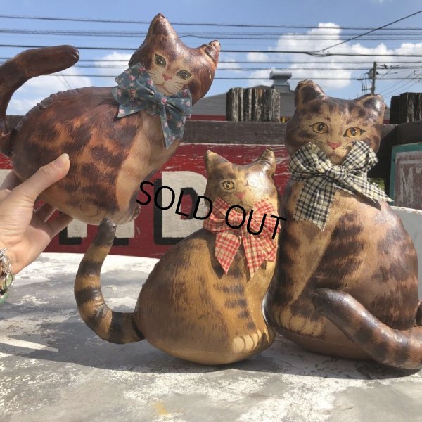 画像14: 1930s〜 Antique Cats Kitten Lithographed Oil Cloth Dolls (B488)