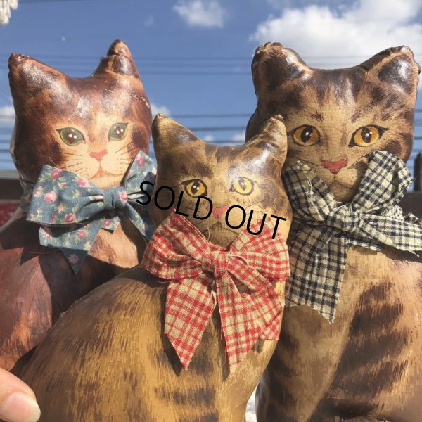画像13: 1930s〜 Antique Cats Kitten Lithographed Oil Cloth Dolls (B488)