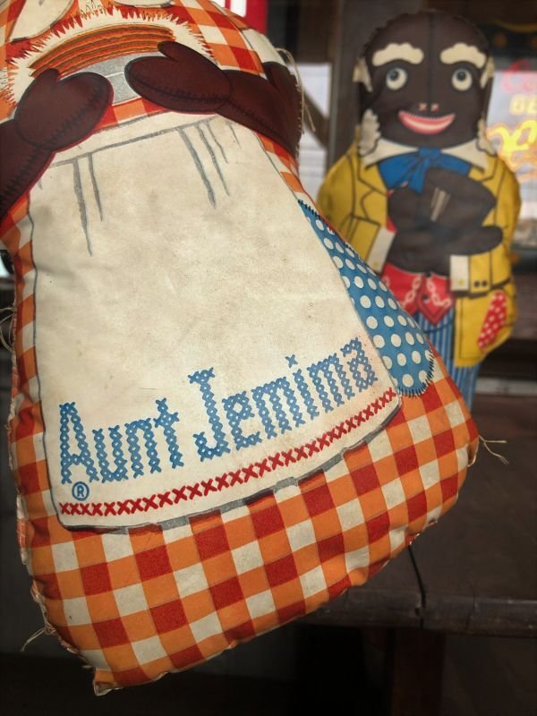 画像3: 40s Vintage Aunt Jemima Advertising Oil Cloth Doll Set (B489)
