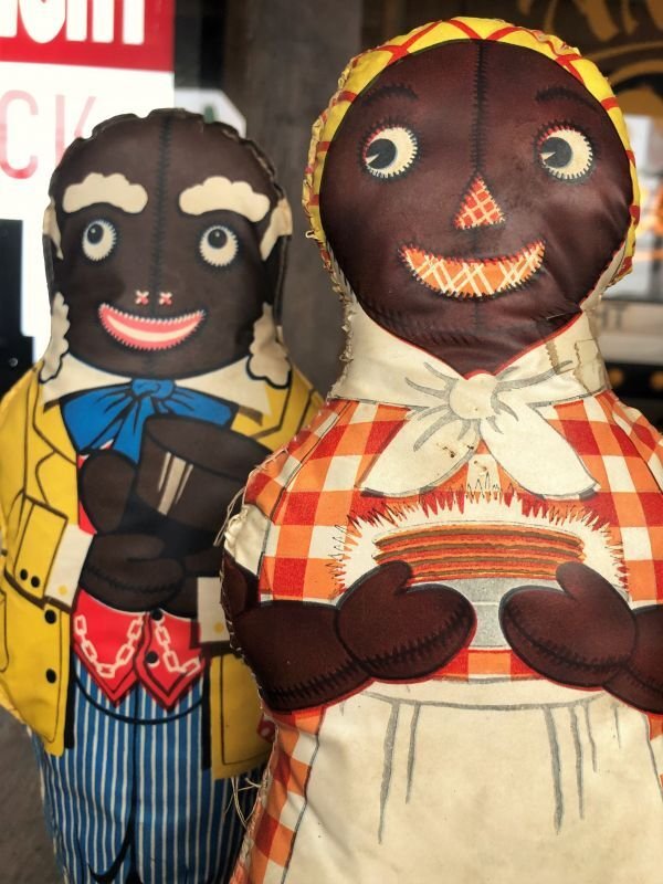 画像11: 40s Vintage Aunt Jemima Advertising Oil Cloth Doll Set (B489)