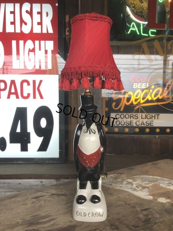 画像11: 50s Vintage Advertising Old Crow Whiskey Lamp (B494)
