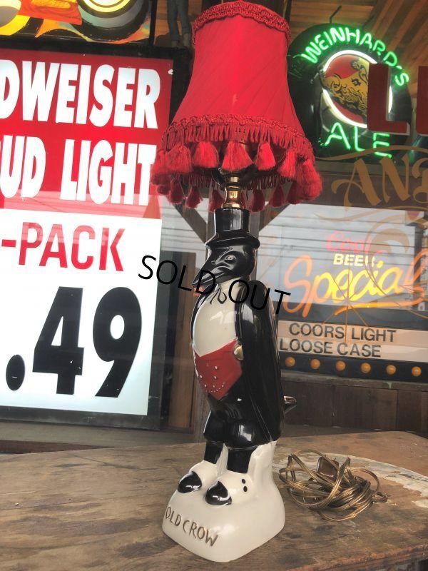 画像1: 50s Vintage Advertising Old Crow Whiskey Lamp (B494) 