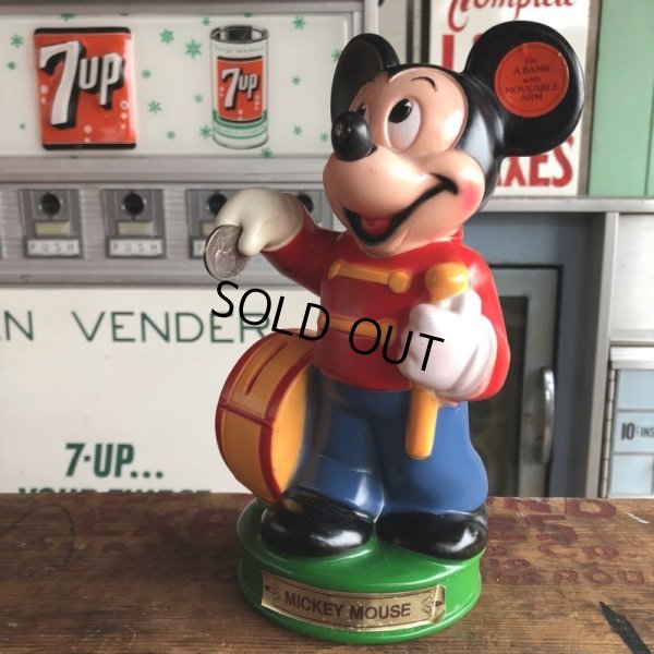 画像1: Vintage Disney Plastic Bank  Mickey Mouse (B497)