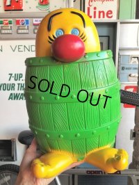 70s Vintage Peek A Boo Barrel Coin Bank (B497) 