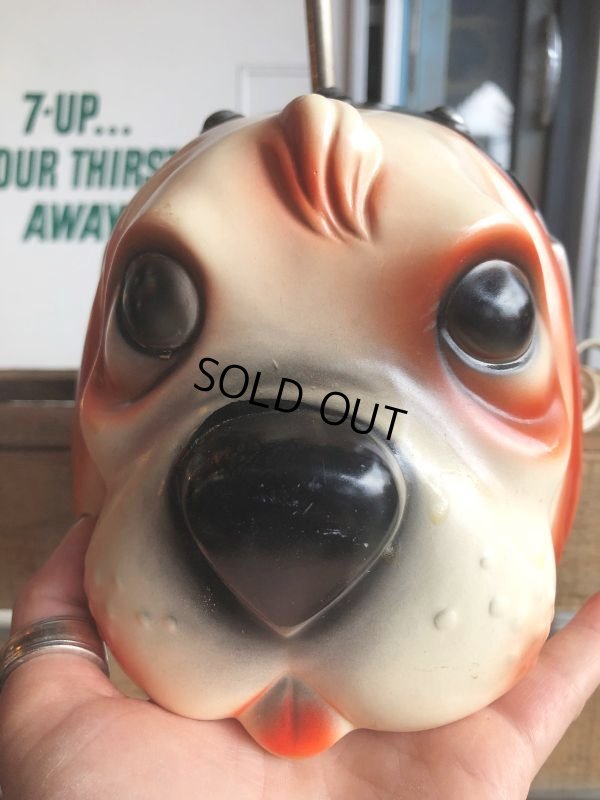 画像2: 70s Carnival Prize Vintage Hound Dog Plastic Lamp (B498)