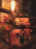 70s Carnival Prize Vintage Hound Dog Plastic Lamp (B498)