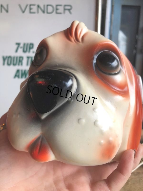 画像4: 70s Carnival Prize Vintage Hound Dog Plastic Lamp (B498)