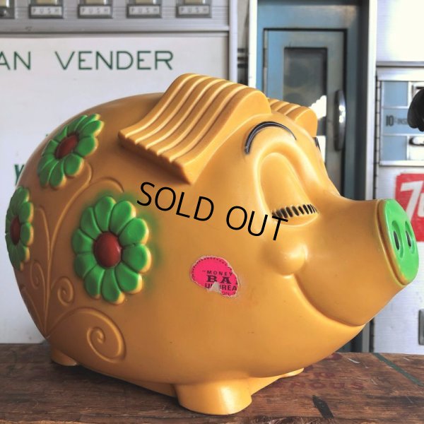 画像3: 70s Vintage Psychedelic Hippie Pig Piggy Bank BIG SIZE (B506)