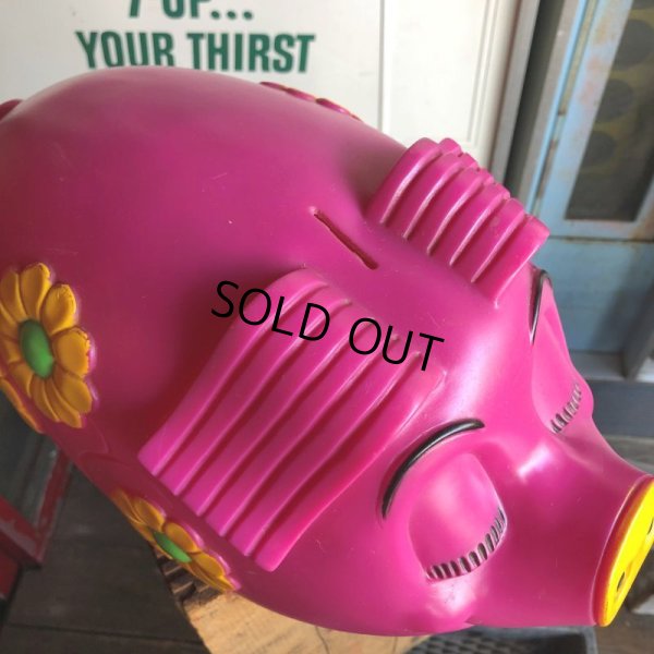 画像10: 70s Vintage Psychedelic Hippie Pig Piggy Bank BIG SIZE (B507)