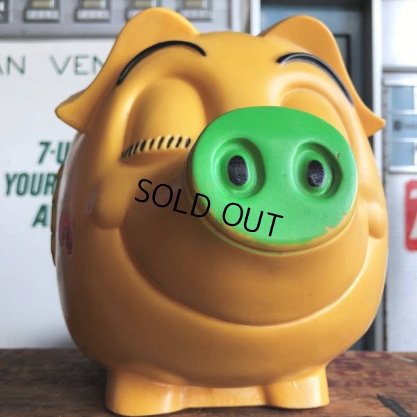 画像8: 70s Vintage Psychedelic Hippie Pig Piggy Bank BIG SIZE (B506)