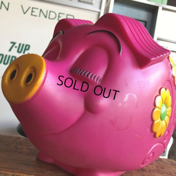 画像3: 70s Vintage Psychedelic Hippie Pig Piggy Bank BIG SIZE (B507)