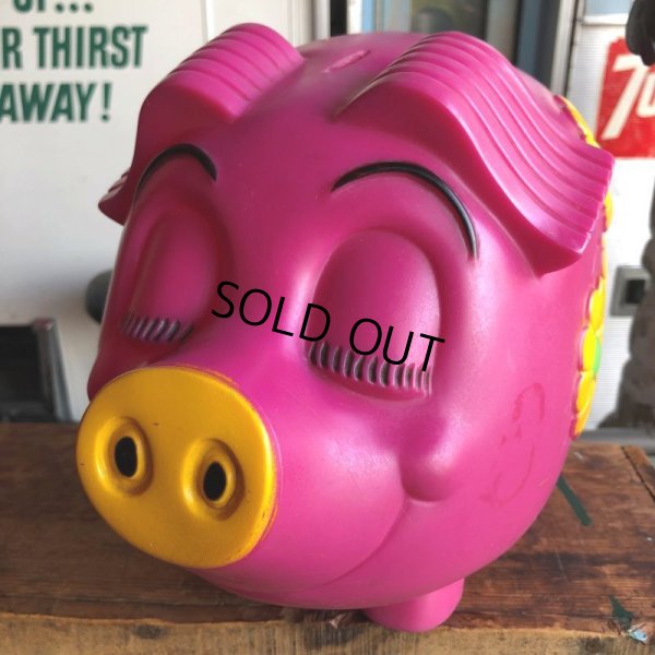 画像9: 70s Vintage Psychedelic Hippie Pig Piggy Bank BIG SIZE (B507)