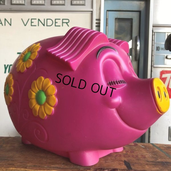 画像4: 70s Vintage Psychedelic Hippie Pig Piggy Bank BIG SIZE (B507)