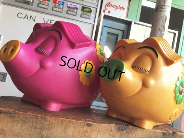 画像11: 70s Vintage Psychedelic Hippie Pig Piggy Bank BIG SIZE (B506)