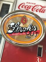 Vintage Stroh's Beer Starburst Illuminated Oval Lighted Bar Sign (B514)