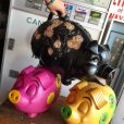 画像13: 70s Vintage Piggy Flowers Coin Bank SUPER BIG SIZE (B515)