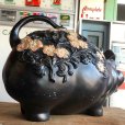 画像11: 70s Vintage Piggy Flowers Coin Bank SUPER BIG SIZE (B515)