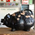 画像10: 70s Vintage Piggy Flowers Coin Bank SUPER BIG SIZE (B515)