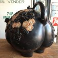 画像12: 70s Vintage Piggy Flowers Coin Bank SUPER BIG SIZE (B515)