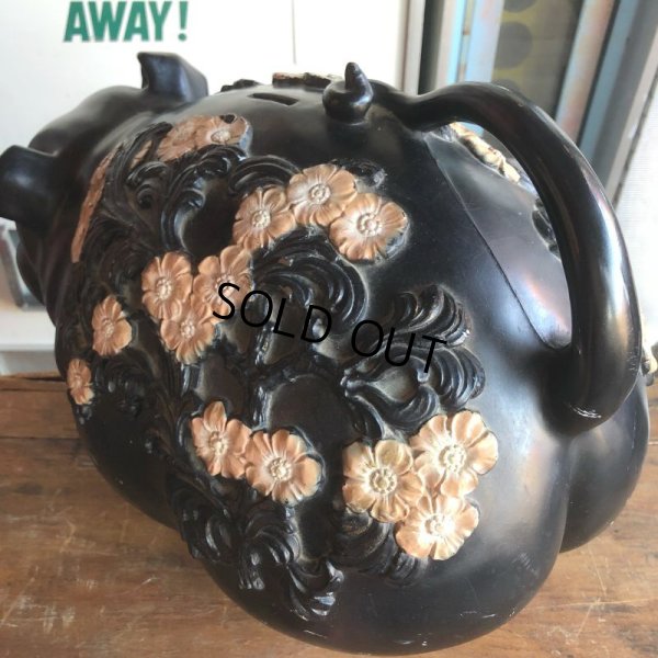 画像5: 70s Vintage Piggy Flowers Coin Bank SUPER BIG SIZE (B515)