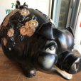 画像4: 70s Vintage Piggy Flowers Coin Bank SUPER BIG SIZE (B515)