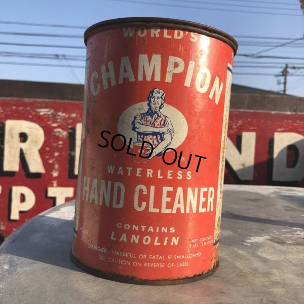 画像1: Vintage WORLD'S CHAMPION WATERLESS HAND CLEANER 5lb Can (B524) 