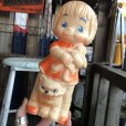 画像10: 60s Vintage Rubber Doll Cute Girl w/cat (B549)