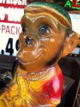 画像11: Vintage Carnival Chalkware Smoking Monkey Holding Bank (B566)