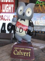 40s Vintage Lord Calvert Whiskey Anthropomorphic Owl Statue  (B578)