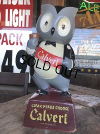 40s Vintage Lord Calvert Whiskey Anthropomorphic Owl Statue  (B578)