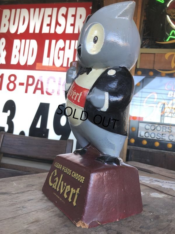 画像3: 40s Vintage Lord Calvert Whiskey Anthropomorphic Owl Statue  (B578)