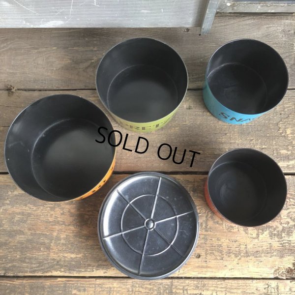 画像15: 60s Nesting Snack Bowls Potato Chips Pretzels Nuts Snacks (B579)