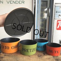 60s Nesting Snack Bowls Potato Chips Pretzels Nuts Snacks (B579)