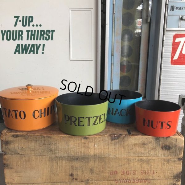 画像14: 60s Nesting Snack Bowls Potato Chips Pretzels Nuts Snacks (B579)