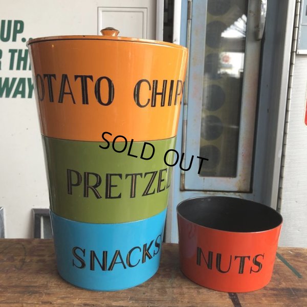 画像12: 60s Nesting Snack Bowls Potato Chips Pretzels Nuts Snacks (B579)