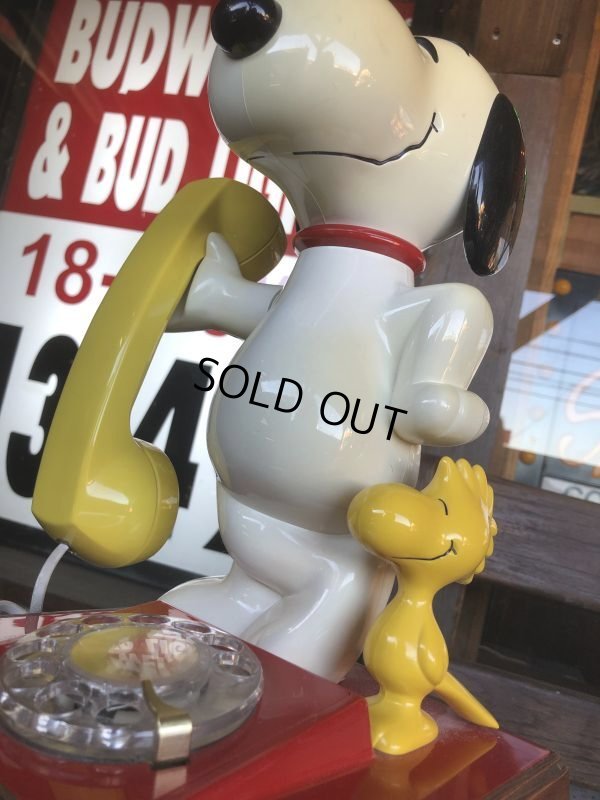 画像13: 70s Vintage Snoopy And Woodstock Rotary Dial Phone (B589)