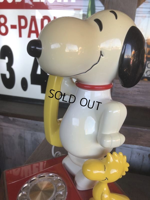 画像9: 70s Vintage Snoopy And Woodstock Rotary Dial Phone (B589)