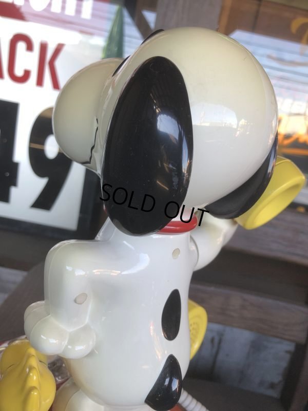画像10: 70s Vintage Snoopy And Woodstock Rotary Dial Phone (B589)