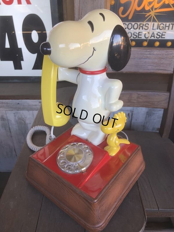 画像6: 70s Vintage Snoopy And Woodstock Rotary Dial Phone (B589)