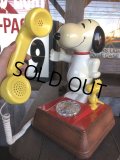 70s Vintage Snoopy And Woodstock Rotary Dial Phone (B589)