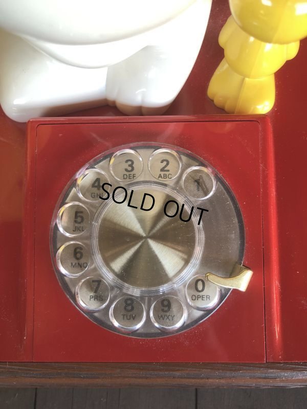 画像12: 70s Vintage Snoopy And Woodstock Rotary Dial Phone (B589)