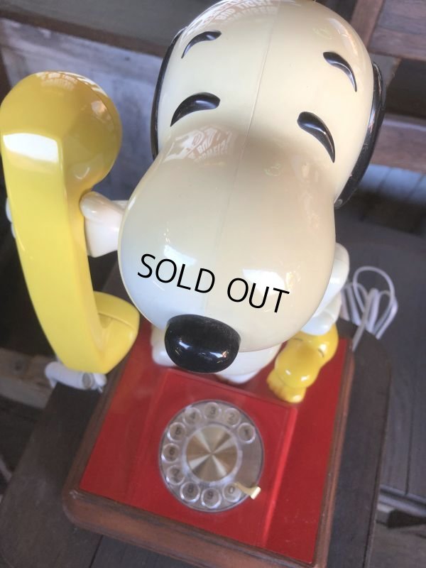 画像7: 70s Vintage Snoopy And Woodstock Rotary Dial Phone (B589)