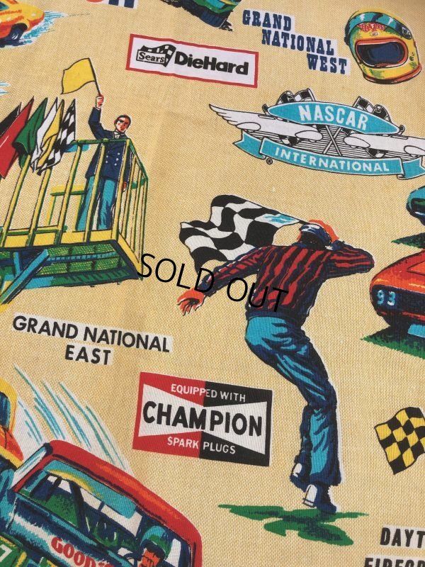 画像4: 70s Vintage SEARS NASCAR Blanket Fabric 268x227cm (B590)