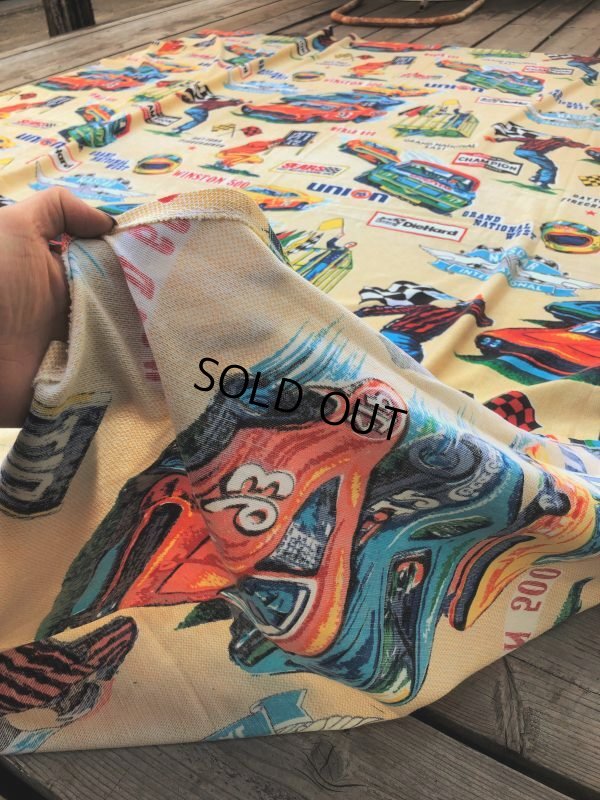 画像3: 70s Vintage SEARS NASCAR Blanket Fabric 268x227cm (B590)