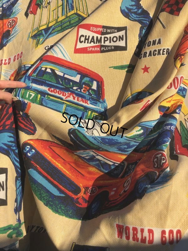 画像11: 70s Vintage SEARS NASCAR Blanket Fabric 268x227cm (B590)